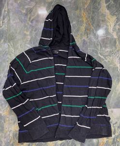 Striped Zip-Up Hoodie