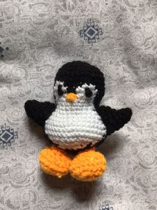 Handmade Crochet Penguin Toy
