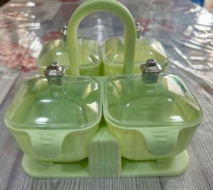 New Pastel Green Condiment(4 jar) Set