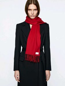 Coach Red Scarf with Fringe