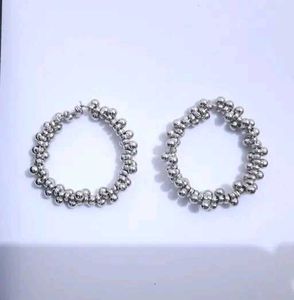 🔥SALE🔥 Silver Alloy Hoop Earrings