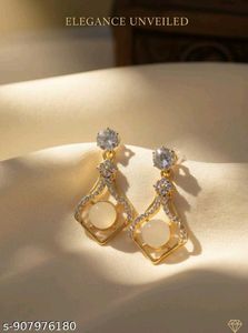 Elegant Gemstone Drop Earrings
