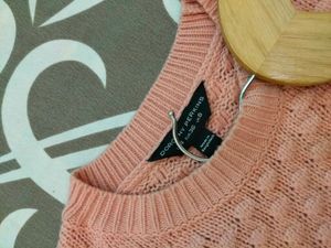 Cute Pink Textured Sweater