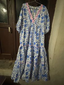 Floral Print Fit and Flare Midi Dress