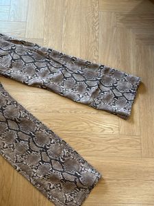 Snake Print High-Waisted Jeans