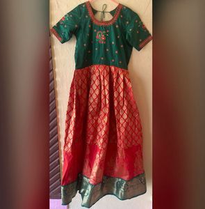 Pattu Long Frock for Kids