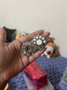 Oxidized Silver Jhumka Earrings