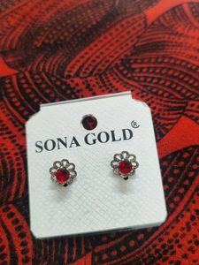Sona silver Flower Stud Earrings