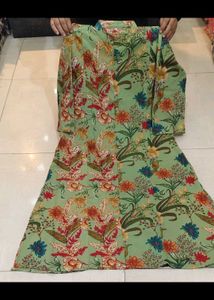 Flower Print A Line Kurti