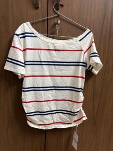 Striped Cream &amp; Red T-Shirt