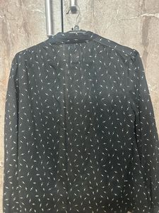 Black Printed Shrug