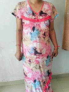 Night Gown Multicolour Stretchable Free Size