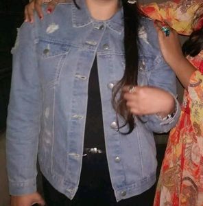 Denim Jacket With Embroidery