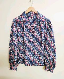 Grey &amp; Blue Floral ShirtsBust Size-46-48 ( COMBO)