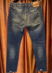 Levi’s Men Straight Fit Distressed Heavy Jeans