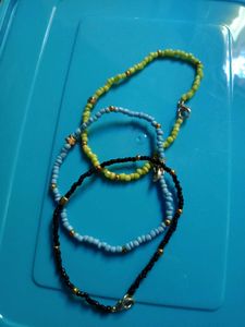 Beaded Anklets 3 Sets