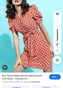 Vibrant Patterned Wrap Dress