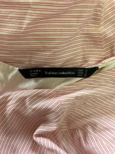 Pink Striped Bell Sleeve Mini Dress