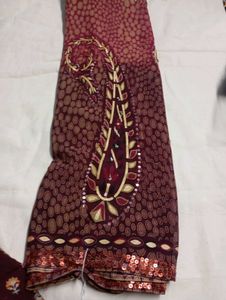 Stone Work Chiffon Saree