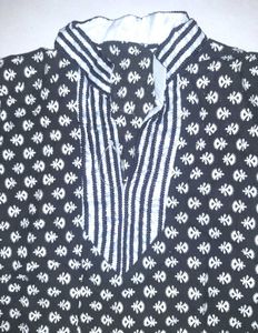 🟦🤍 Dark Blue &amp; White Printed Kurta 🤍🟦