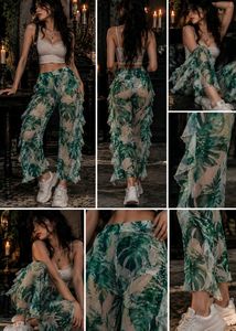 mesh floral shein pants