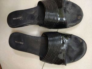 Black Slip-On Sandals