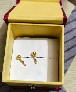 Gold Ball Stud Earrings
