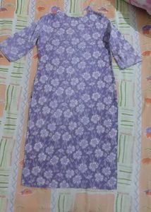 Purple Floral Cotton कुर्ता सेट kurta set