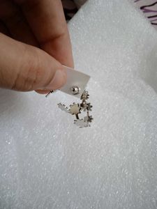 Anti tarnish Unique Starburst Hoop Earrings