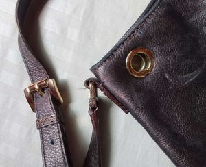 Michael Kors Dark Brown Leather Hobo Bag