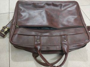 Classic Brown Leather Briefcase