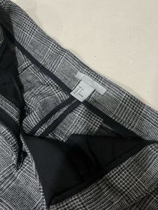 H&amp;M Grey Plaid Slim Fit Pants with Pockets
