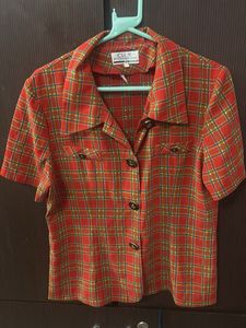 Club International Plaid Button-Up Shirt