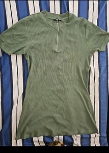 Green Zudio Rib Bodycon Dress