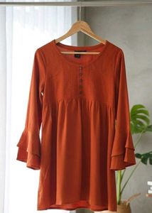 Zola Rust Tunic Top