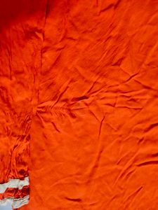 Orange Embroidery And Mirror Work Kurta Women