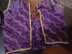 Elegant sky Blue &amp; Purple Saree