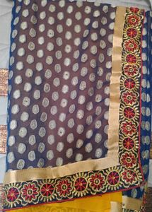 Elegant Blue Saree with Embellishments
