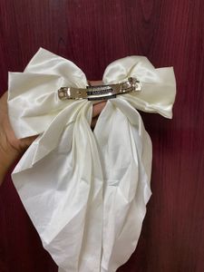 Elegant Satin Bow Hair Clip