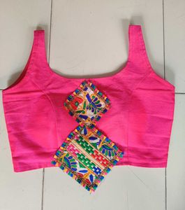 Vibrant Pink Embroidered Blouse