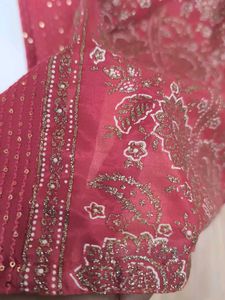 Elegant Pink &amp; Gold Embroidered Kurta Sets Women.