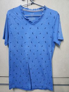 Blue Printed T-Shirt
