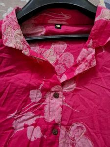 Vibrant Pink Floral Midi Dress