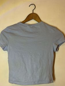 Light Blue Crop T-Shirt