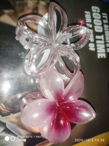 2 combo Cute Flower Hair Claw Clips