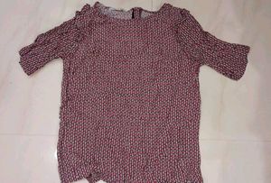 Chic Geometric Print Top