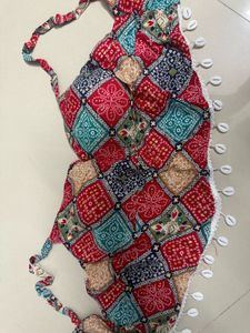Boho Print padded Blouse with Shells