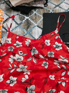 Red Floral Romper