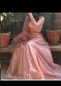 Elegant Pink Embroidered Lehenga Choli