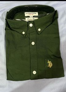 U.S. Polo Assn. Men's Brown Button-Up Shirt